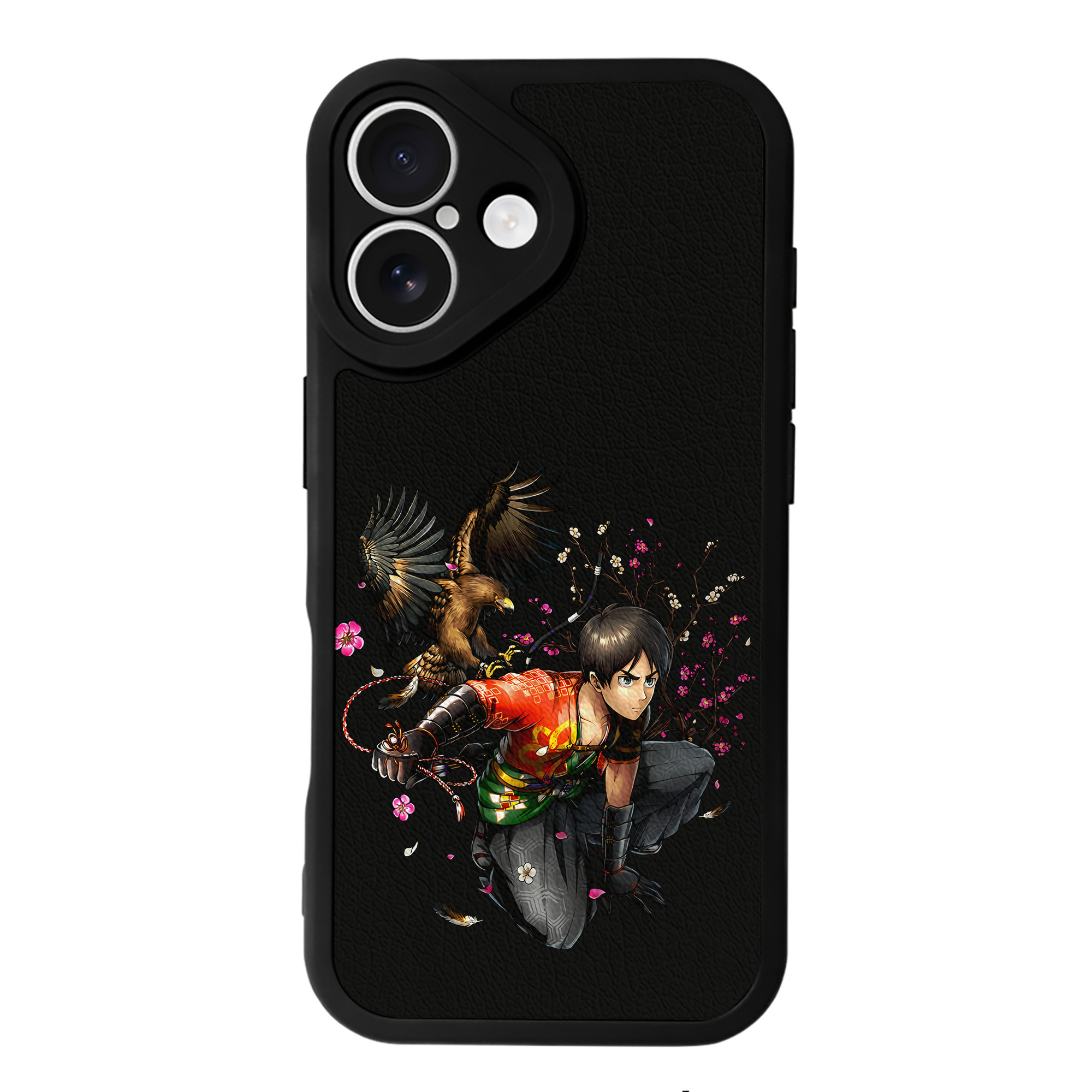 （画像用） 進撃の巨人 エレン･イェーガー Attack on Titan Eren Jäger 【iPhone 16シリーズ対応】シリコンスマホケース（レザー調） 材質：シリコン